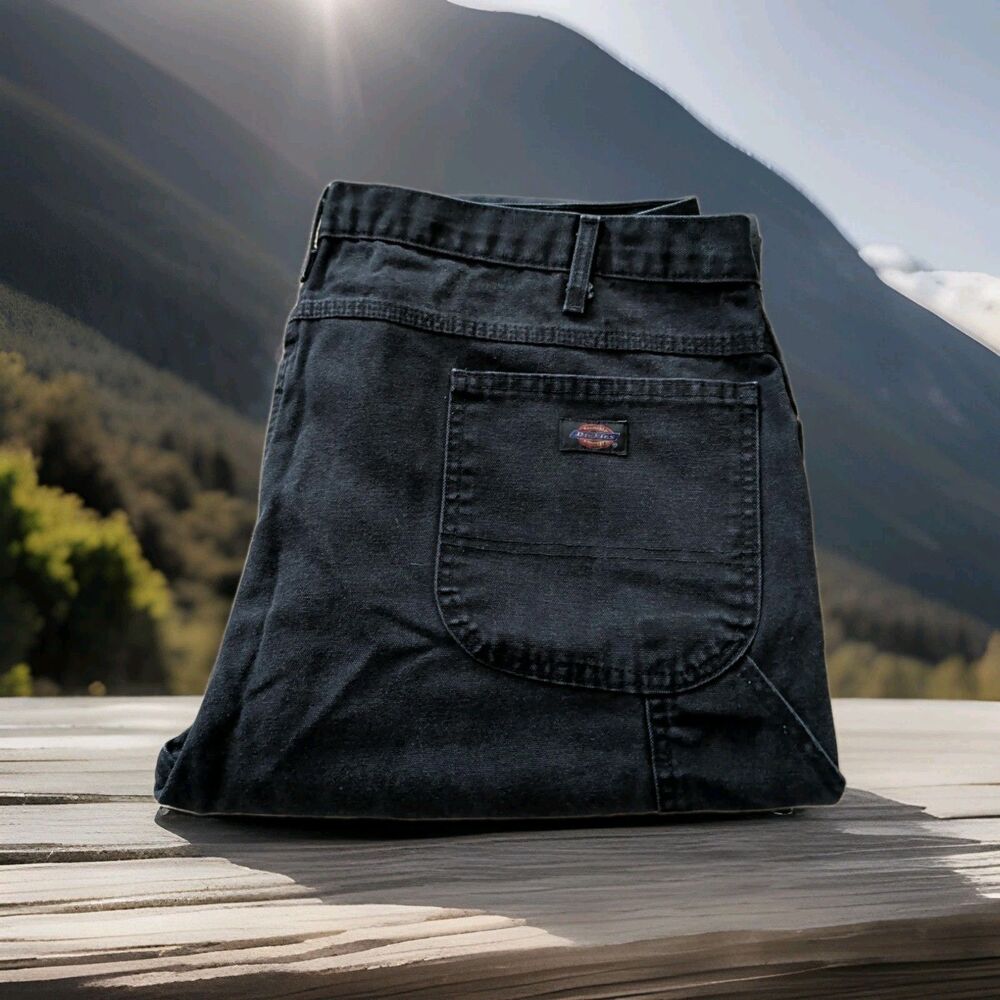 DICKIES CARPENTER DUCK CANVAS WORK WEAR RELAXED FIT OVER THE BOOT MENS 44X30 EUC